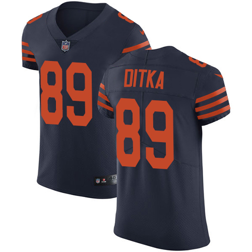 Nike Bears #89 Mike Ditka Navy Blue Alternate Men's Stitched NFL Vapor Untouchable Elite Jersey - Click Image to Close